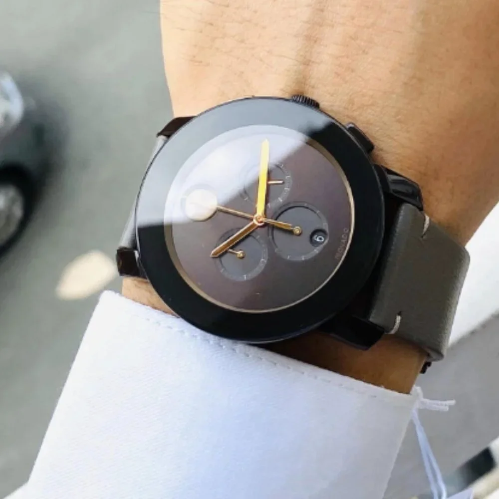 Movado Men's Brown Polished Dial Watch